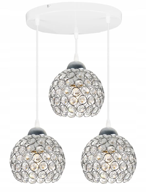 KROM HÄNGLAMPA LJUSSTAKARE TAKLAMPA LED KRISTALLER