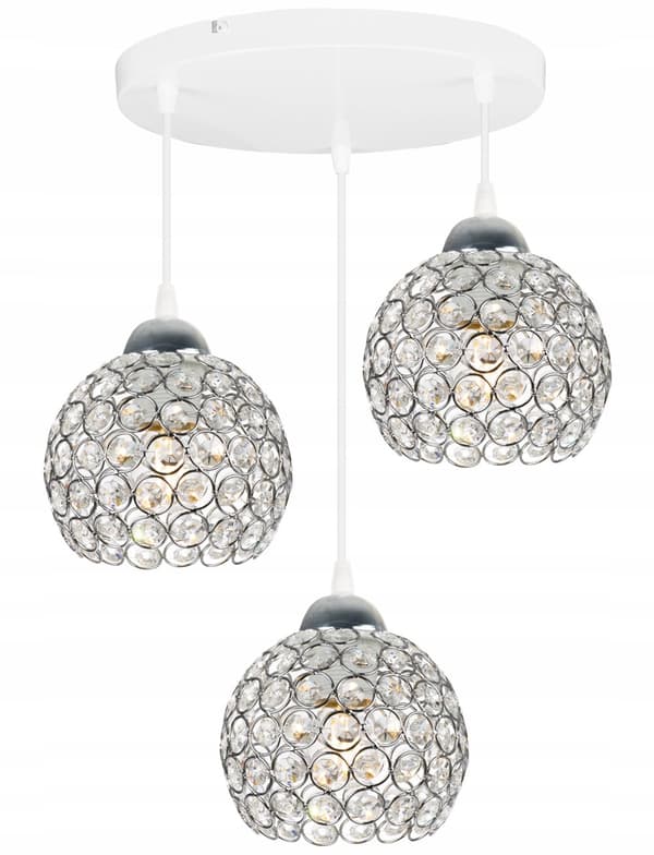 KROM HÄNGLAMPA LJUSSTAKARE TAKLAMPA LED KRISTALLER
