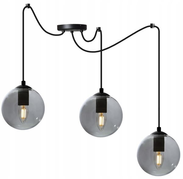 LOFT HÆNGELAMPE GLASKUGLESPIDER LED