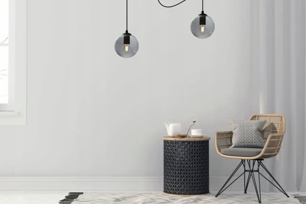 TAK HÄNGLAMPA GLASKUL SPIDER LED