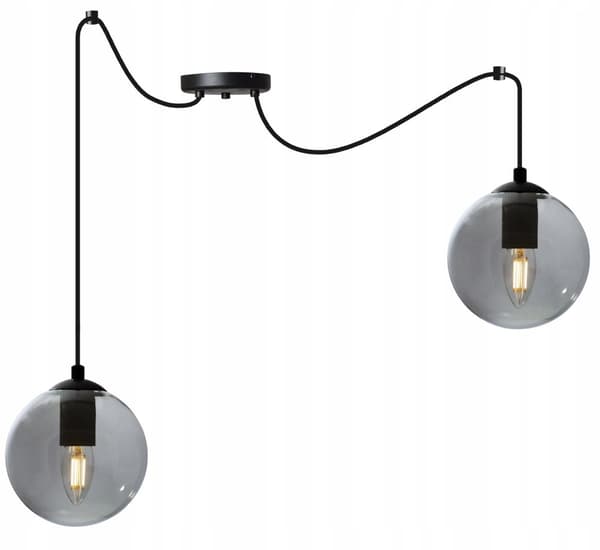 TAK HÄNGLAMPA GLASKUL SPIDER LED