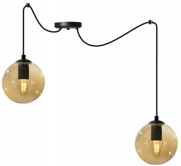 TAK HÄNGLAMPA GLASKUL SPIDER LED