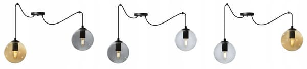TAK HÄNGLAMPA GLASKUL SPIDER LED