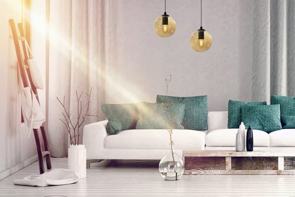 TAK HÄNGLAMPA GLASKULA LED VAL