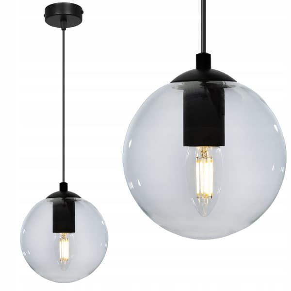 TAK HÄNGLAMPA GLASKULA LED VAL