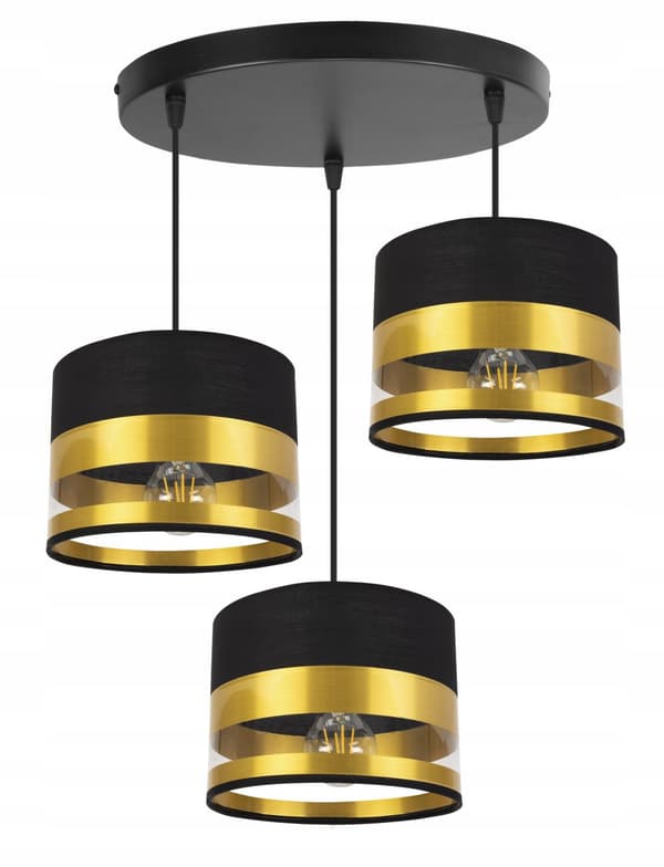 TAK HÄNGLAMPA MODERN GULD LAMPSKÄRM LED