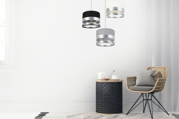TAK HÄNGLAMPA MODERN KROM LAMPSKÄRM LED