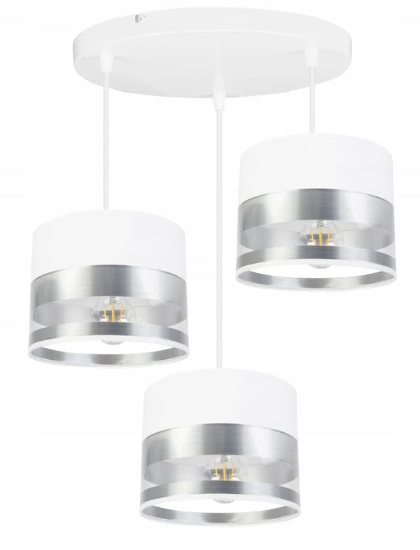 TAK HÄNGLAMPA MODERN KROM LAMPSKÄRM LED