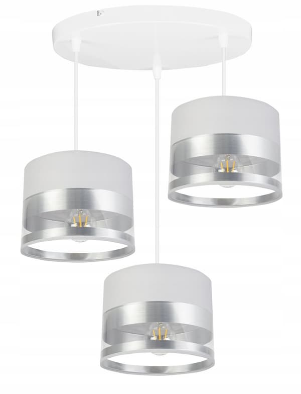 TAK HÄNGLAMPA MODERN KROM LAMPSKÄRM LED
