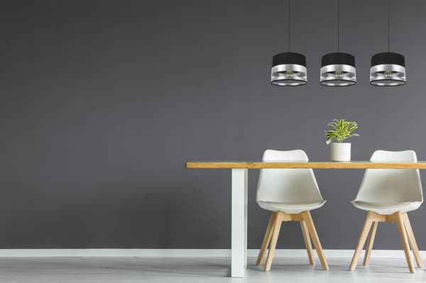 LOFT HÆNGELAMPE MODERNE KROM LAMPESKÆRM LED