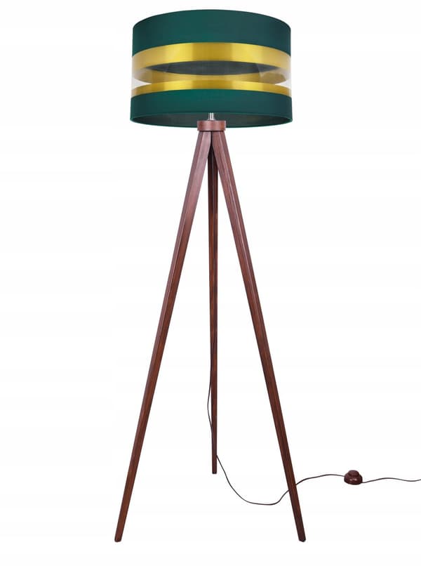 LOFT TRIPOD GULVLAMPE GULD LAMPESKÆRM LED UDVALG