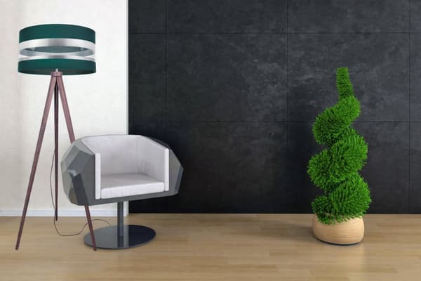 MODERN KROM STATIV GOLVLAMPA LED LAMPSKÄRM