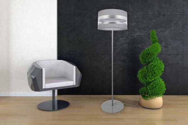 GULVLAMPE KROM FARVER SKYGGE FLASKE GRØN