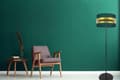 Miniatyrbillede 6 af 10: STULRLAMPE GULD LAMPESKÆRM FARVER FLASKEGRØN