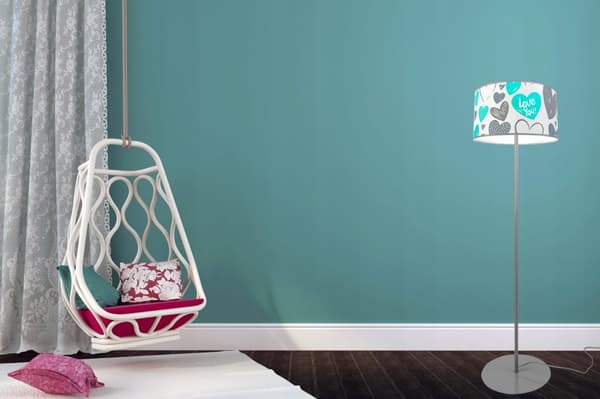BARNLOFT GOLVLAMPA LAMPSKÄRM MÖNSTER LED