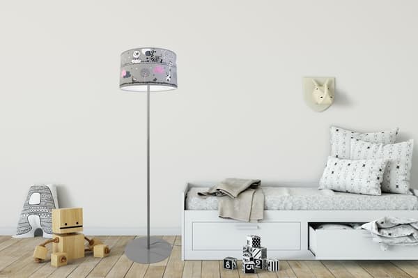 BØRNELOFT GULVLAMPE LAMPESKÆRM MØNSTER LED