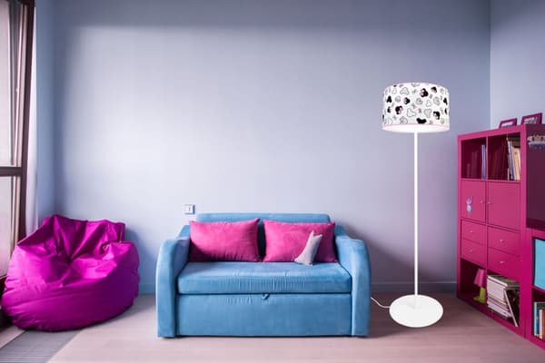 BØRNELOFT GULVLAMPE LAMPESKÆRM MØNSTER LED