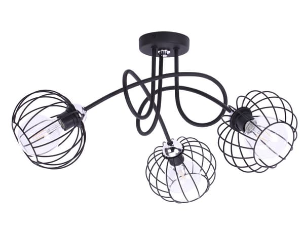 Takhänge i metall LAMPA Krom Loft Edison