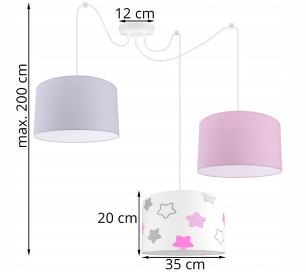 LOFT BARNTAK HÄNGLAMPA SPIDER LAMPSKYDD