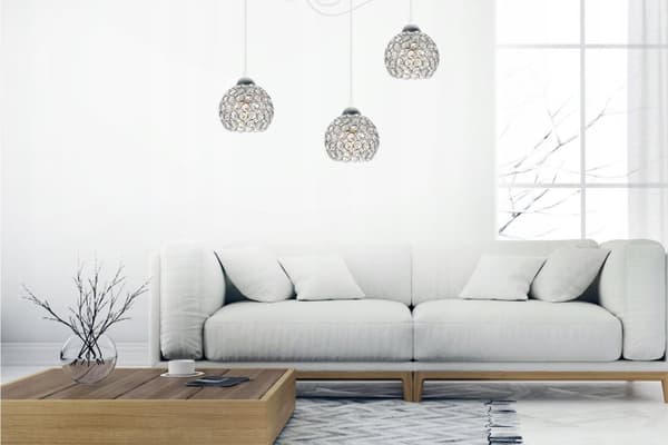 KROM EDDERKEDE HÆNGELAMPE LOFTSLAMPE KRYSTAL