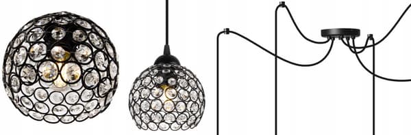 TAKHÄNGLAMPA SPIDER CRYSTAL TAKLAMPA