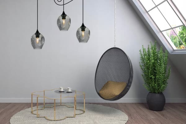 MODERNE LOFT-HÆNGELAMPE SPIDDERGLAS