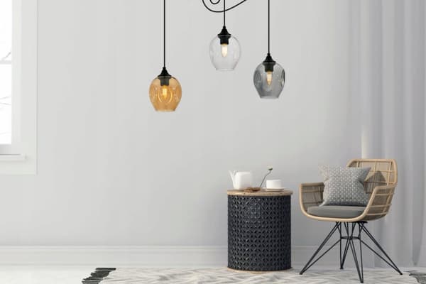 MODERNE LOFT-HÆNGELAMPE SPIDDERGLAS