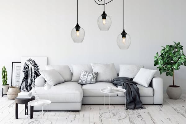 MODERNE LOFT-HÆNGELAMPE SPIDDERGLAS