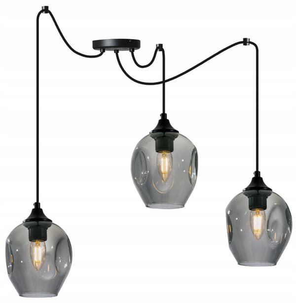 MODERNE LOFT-HÆNGELAMPE SPIDDERGLAS