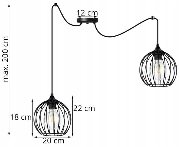 MODERN HÄNGLAMPA SPIDER TAKTRÅD