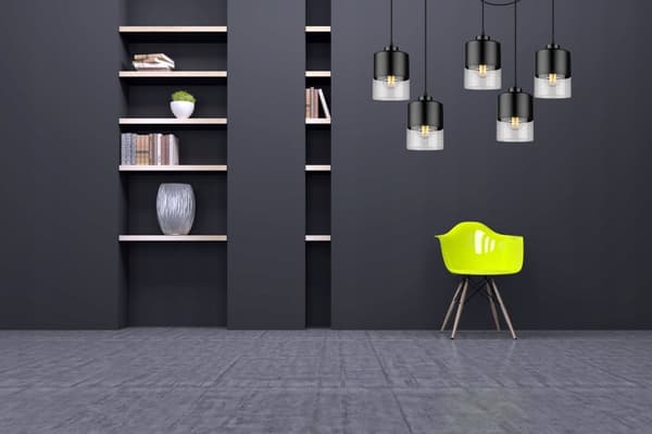 MODERNE LOFT-HÆNGELAMPE SPIDDERGLAS