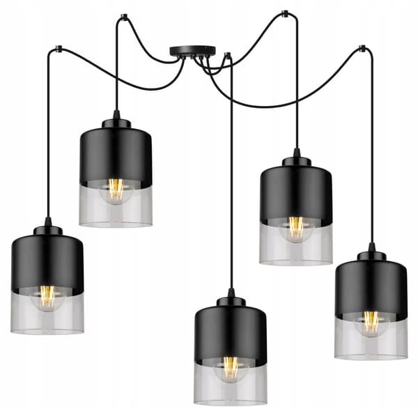MODERNE LOFT-HÆNGELAMPE SPIDDERGLAS