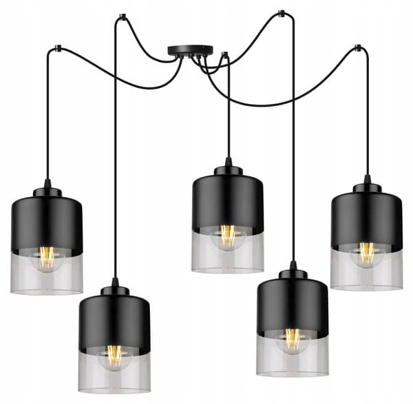 MODERNE LOFT-HÆNGELAMPE SPIDDERGLAS