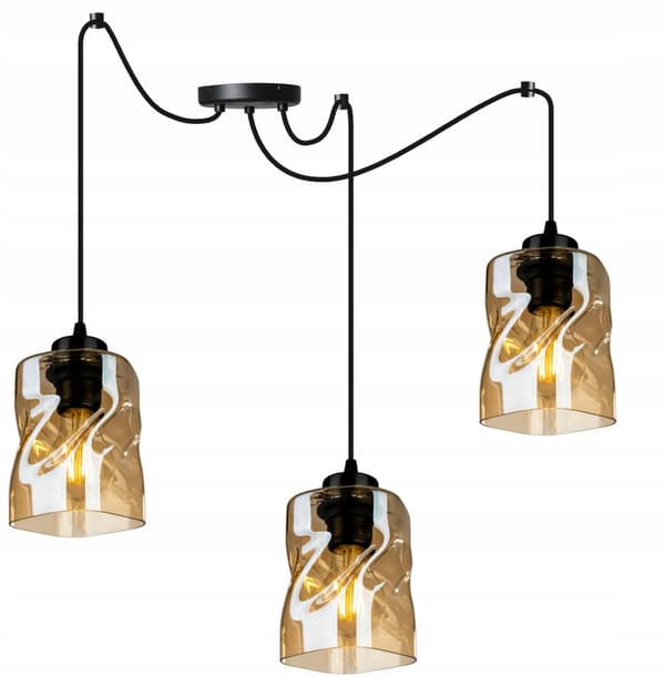 MODERNE HÆNGELAMPE SPIDER GLAS LYSEKRANT
