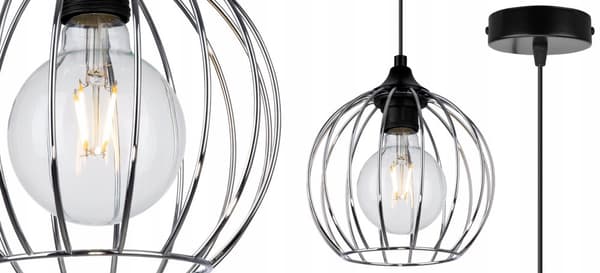 HÆNGENDE LOFTSLAMPE TRÅD KROM LED