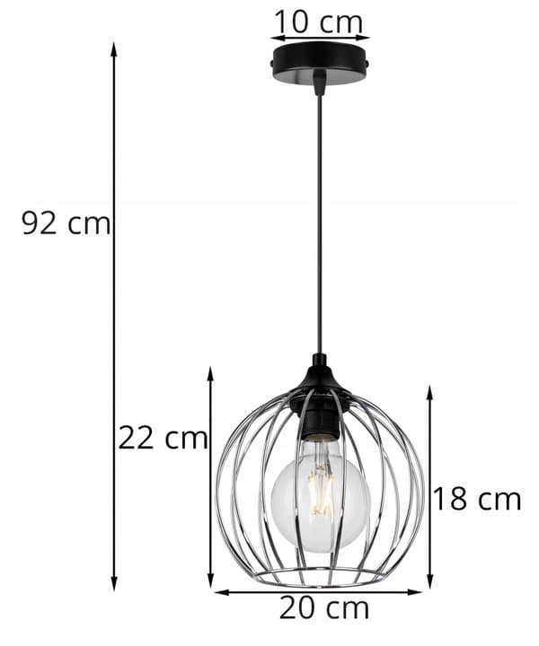 HÆNGENDE LOFTSLAMPE TRÅD KROM LED