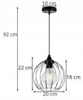 Miniatyrbillede 10 af 10: HÆNGENDE LOFTSLAMPE TRÅD KROM LED