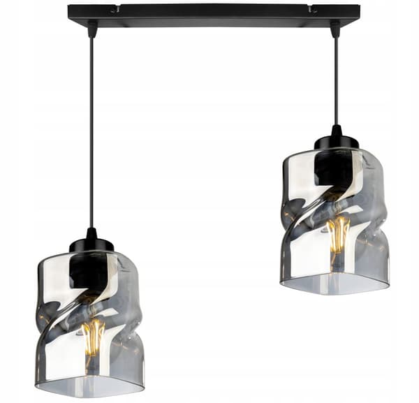 MODERNE LOFT-HÆNGELAMPE GLAS LYSEKRANT