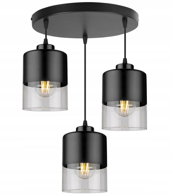 MODERNE LOFT-HÆNGELAMPE GLAS LYSEKRANT