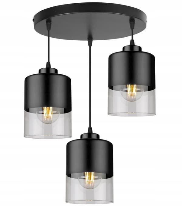 MODERNE LOFT-HÆNGELAMPE GLAS LYSEKRANT