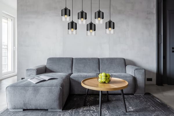 MODERN TAK HÄNGLAMPA GLAS LJUSKRAKA