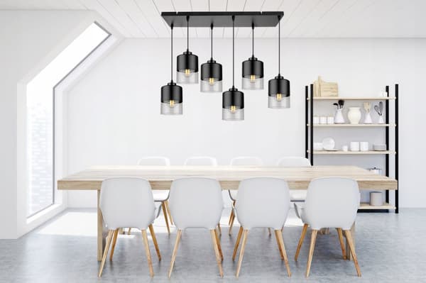 MODERN TAK HÄNGLAMPA GLAS LJUSKRAKA