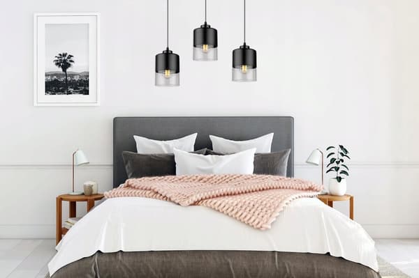 MODERNE LOFT-HÆNGELAMPE GLAS LYSEKRANT