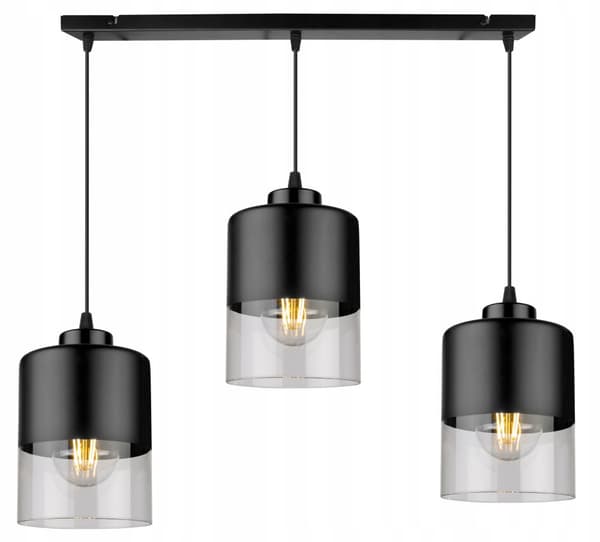 MODERNE LOFT-HÆNGELAMPE GLAS LYSEKRANT