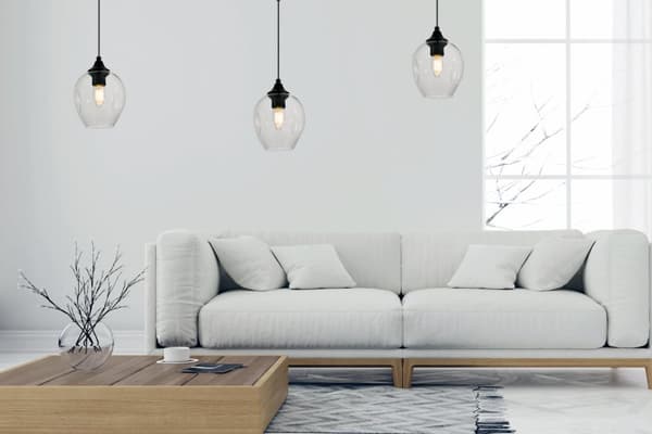MODERNE LOFT-HÆNGELAMPE GLAS LYSEKRANT