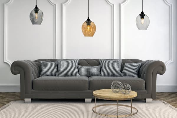 MODERNE LOFT-HÆNGELAMPE GLAS LYSEKRANT