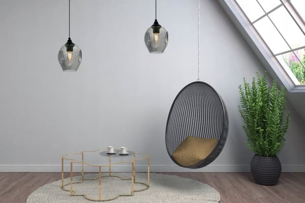 MODERNE LOFT-HÆNGELAMPE GLAS LYSEKRANT