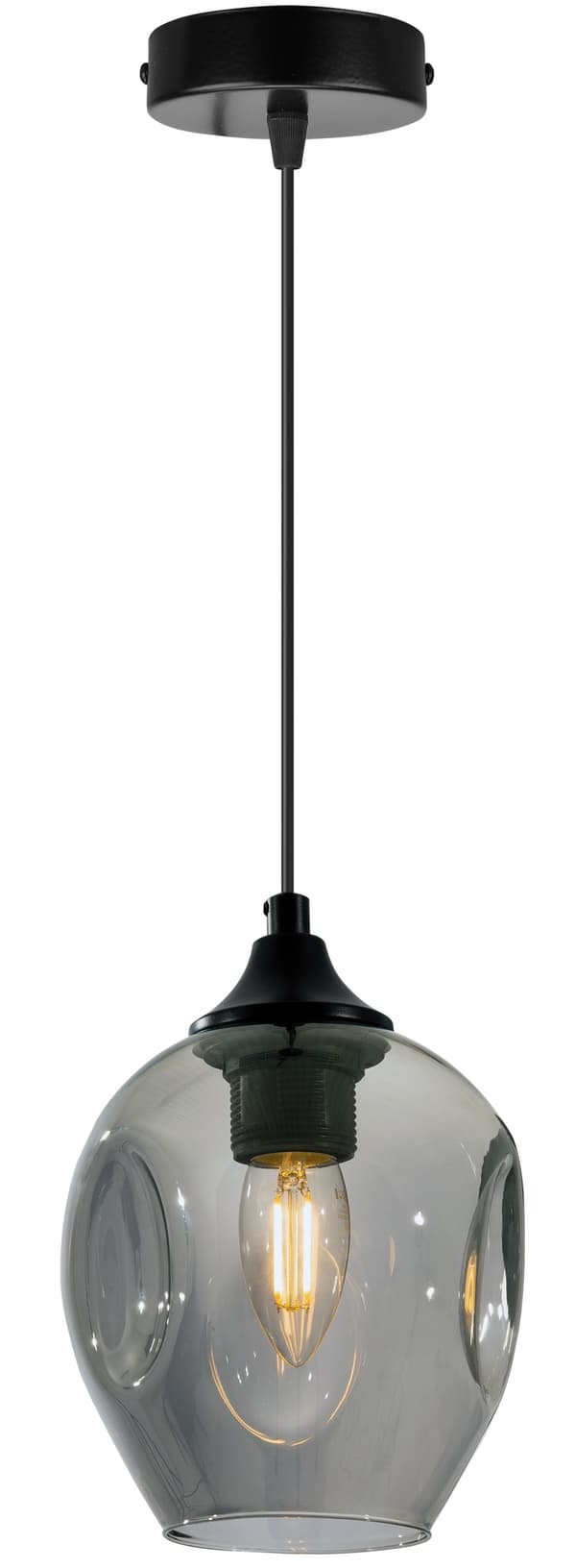 MODERNE LOFT-HÆNGELAMPE GLAS LYSEKRANT