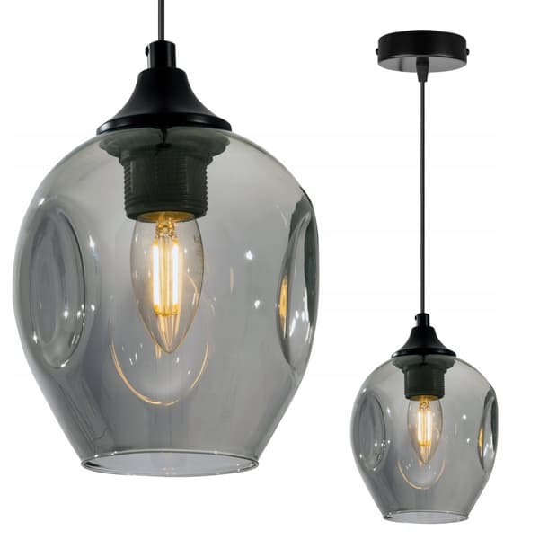 MODERNE LOFT-HÆNGELAMPE GLAS LYSEKRANT