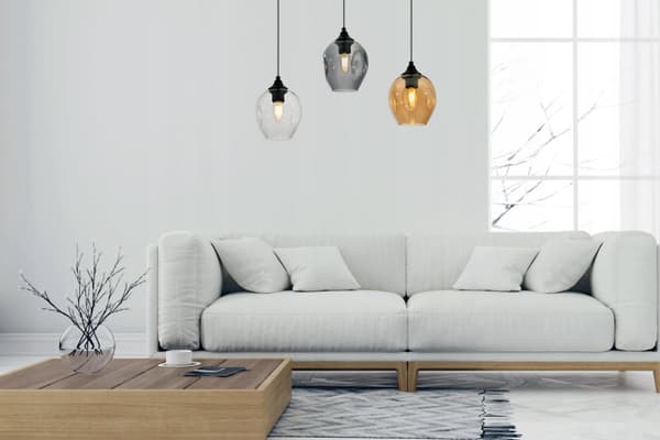 MODERNE LOFT-HÆNGELAMPE GLAS LYSEKRANT